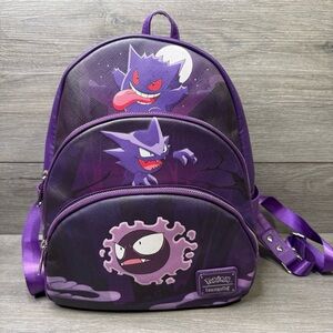 Loungefly Pokémon GENGAR Evolution Triple Pocket Backpack